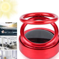 6319 Solar Power Car Aroma Diffuser 360double Ring Rotating Design Car Fragrance Diffuser Car Perfume Air Freshener For Dashboard Home Office